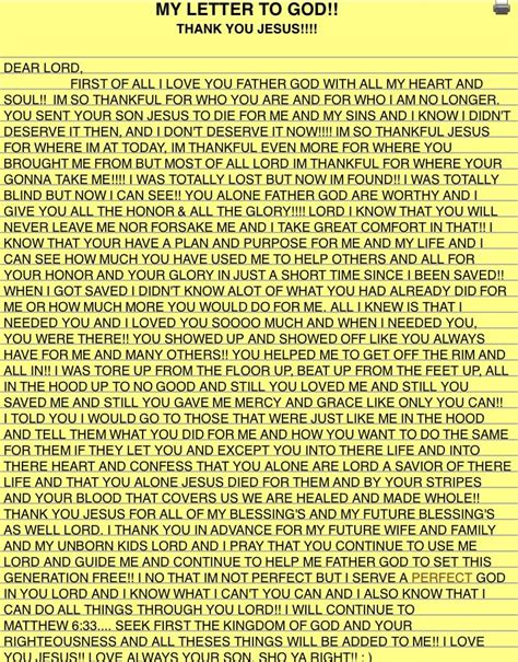 MY LETTER TO GOD. "THANK YOU JESUS" | Letters to god, Thank you jesus ...