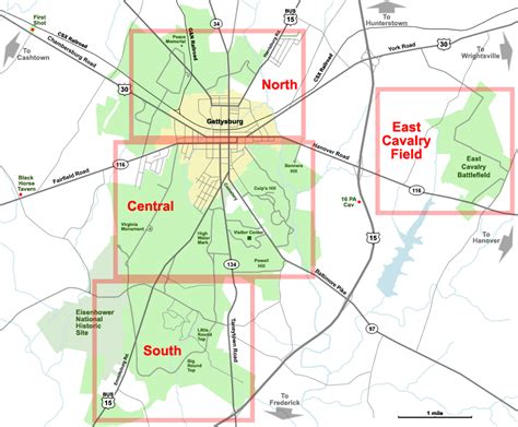 Explore the Gettysburg Battlefield maps to monuments & markers