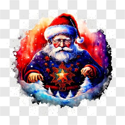 Download Santa Claus with Ho Ho Ho Greeting Card PNG Online - Creative ...