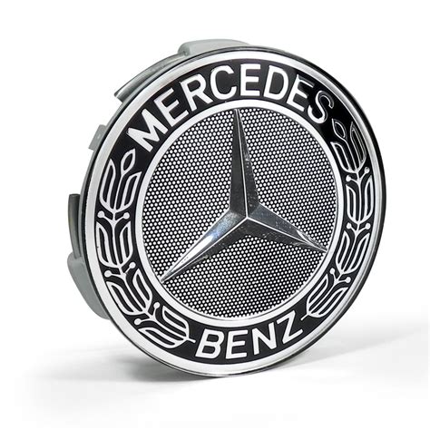 Buy Mercedes-Benz Black Classic Logo Wheel Center Cap, Genuine MB Parts ...