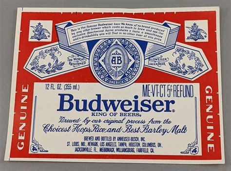 Budweiser Beer Label