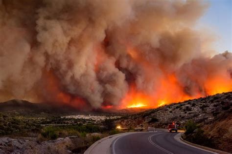 In pics: Devastating wildfire causing a state of emergency in Europe ...