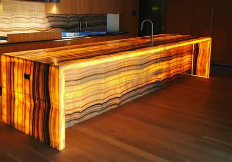 Backlit Onyx Kitchen - Dedalo Stone