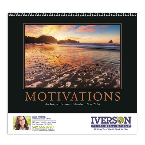 Motivations Wall Calendar - Spiral | Promotional Calendars