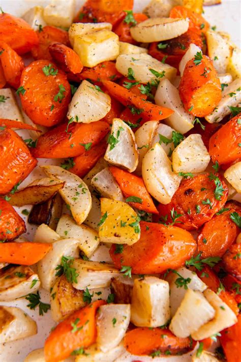 Roasted Turnips and Carrots - Spoonful of Flavor