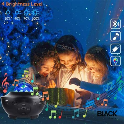 LED Galaxy Starry Projector Night Light. - BLACK Market