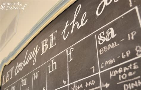 DIY Chalkboard Calendar - Sincerely, Sara D. | Home Decor & DIY Projects