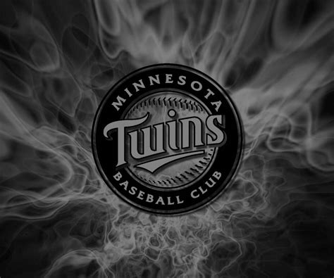 Download Gray Minnesota Twins Logo Wallpaper | Wallpapers.com