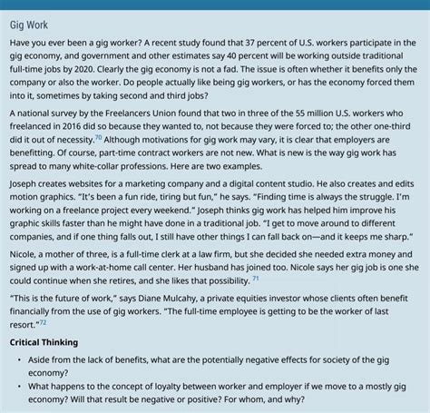 Solved Gig Work Have you ever been a gig worker? A recent | Chegg.com
