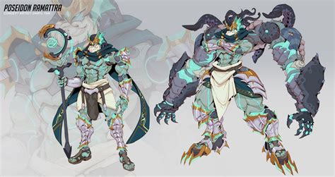 Poseidon Ramattra Skin Concept Art - Overwatch 2 Art Gallery