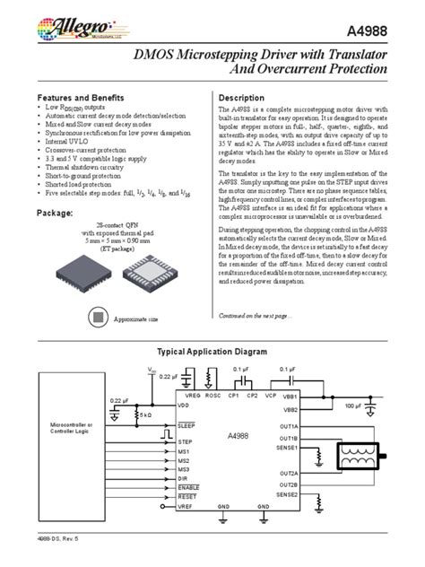 A4988 Datasheet | PDF | Electrical Impedance | Capacitor