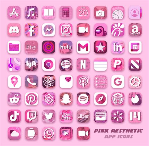 Pink Aesthetic App Icons - Aesthetic Pink Icons for iOS 14 FREE 💞