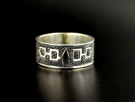 Sterling Iroquois Flag Ring With Antiqued Finish First Nations - Etsy