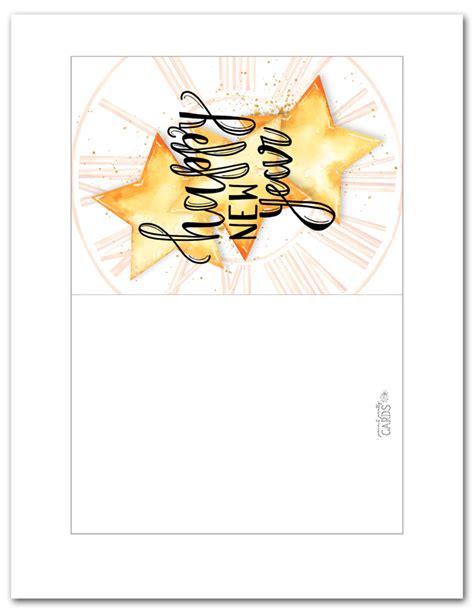 Free Printable New Year Card | Print Pretty Cards