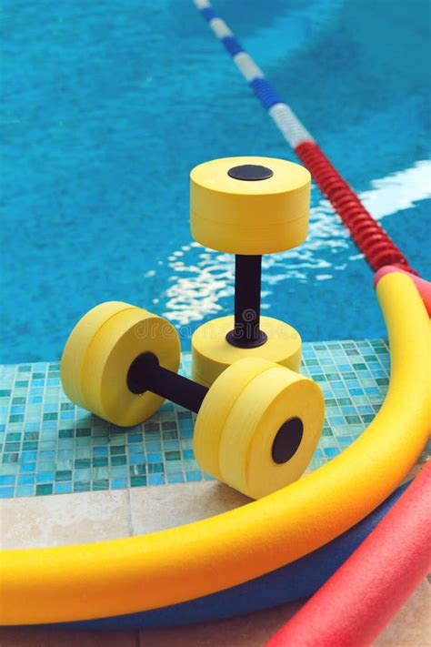 Equipment for Aqua Aerobics Stock Image - Image of health, dumbbell ...