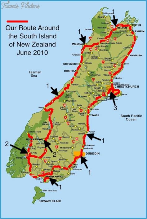 New Zealand Map South Island - Map