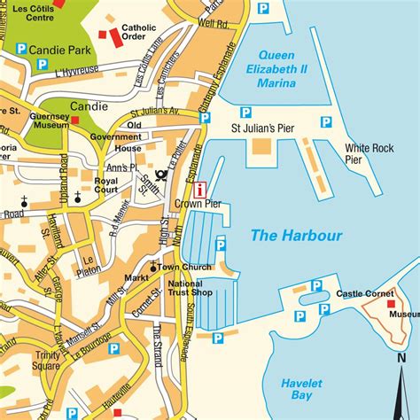 Map Saint Peter Port, Guernsey. Maps and directions at hot-map.