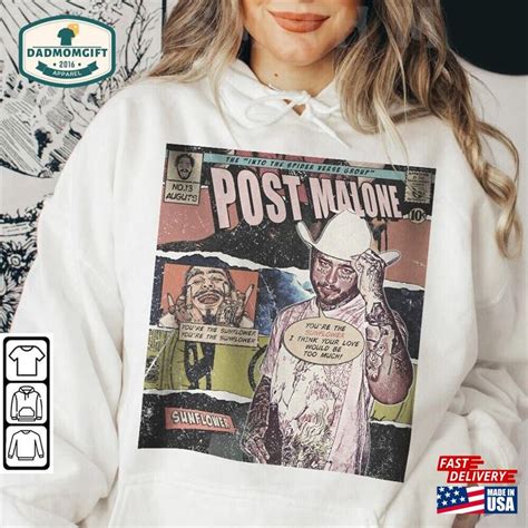 Post Malone Comic Shirt 90S Vintage Merch Book Art Into The Spider ...