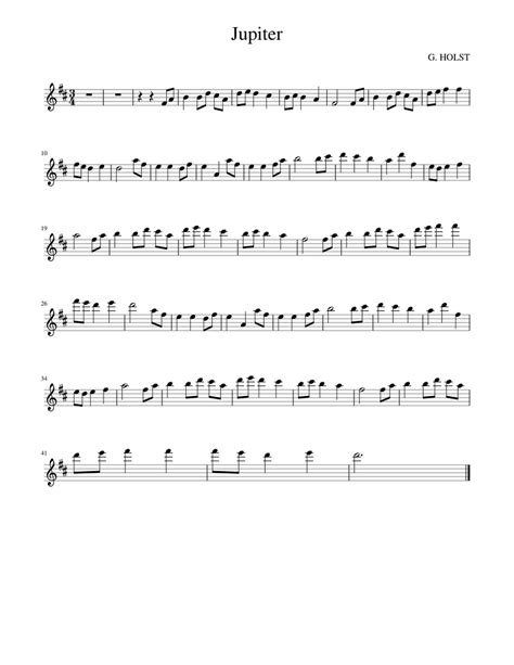 Jupiter Sheet music for Piano | Download free in PDF or MIDI ...