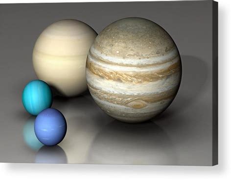 Giant Planets Compared Acrylic Print by Mark Garlick - Photos.com