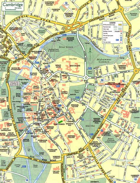 Cambridge Street Map - Cambridge England