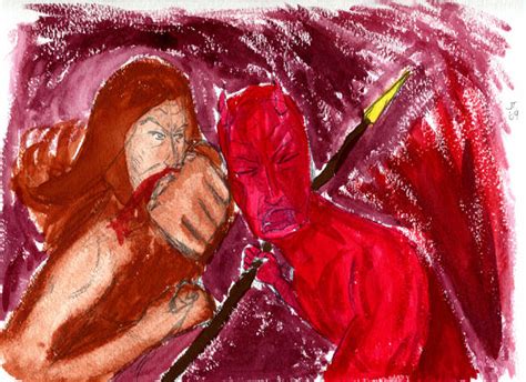 Jesus vs Devil by skrybepnoy on DeviantArt