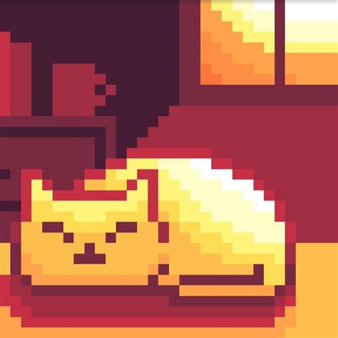 32x32 猫 | Pixel art grid, Cool pixel art, Anime pixel art