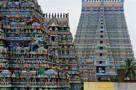 Just part of the MADURAI MEENAKSHI AMMAN TEMPLE complex. In Tamil Nadu ...