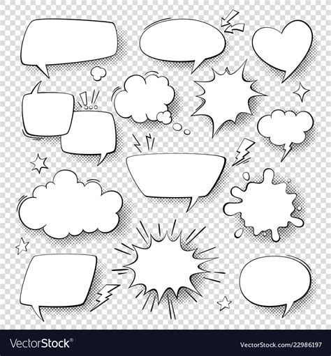 Comic speech bubbles cartoon comics talking Vector Image