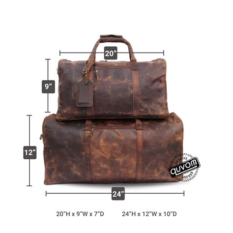 Genuine Leather Carry On Duffel Bag | Quvom.com