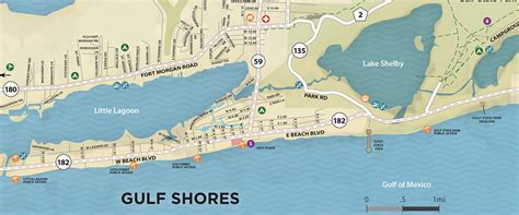 Map Of Gulf Shores And Orange Beach Alabama - Printable Online