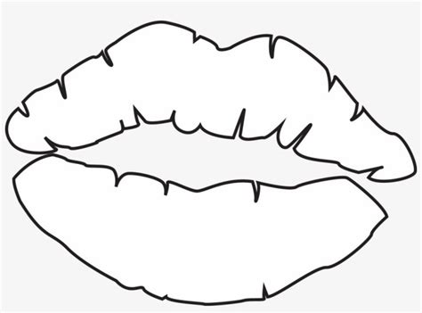 Download Printable Lips Template Outline - Kiss Lips Coloring Page PNG ...