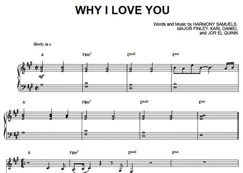 Major-Why I Love You Free Sheet Music PDF for Piano | The Piano Notes