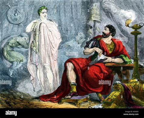 JULIUS CAESAR Brutus and the Ghost of Caesar Act IV Scene 3 Stock Photo ...