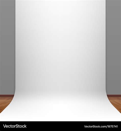 White paper studio backdrop Royalty Free Vector Image