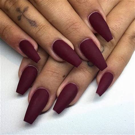 50 Gorgeous Burgundy Nail Color With Designs For The Coming Valentine's ...