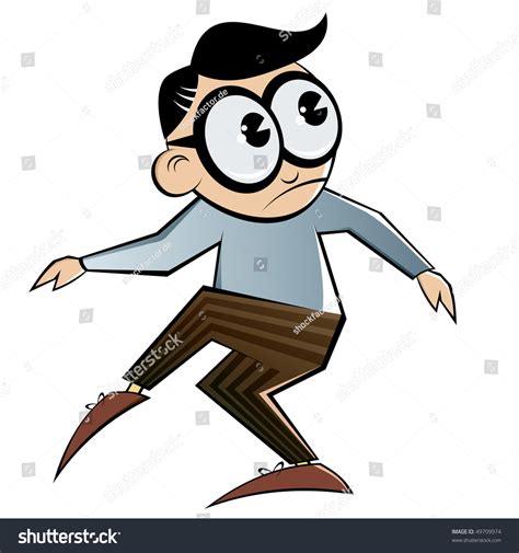 Cartoon Retro Man Sneaking Away Stock Vector (Royalty Free) 49709974 ...