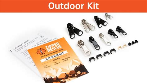 Zipper Repair Outdoor Kit - For tents, backpacks, sleeping bags, etc ...