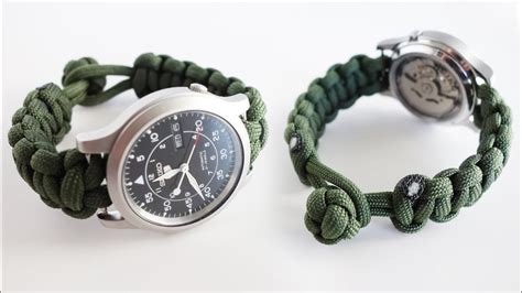 How to Make a Paracord Watch Band Tutorial, Knot and Loop Watch Band ...