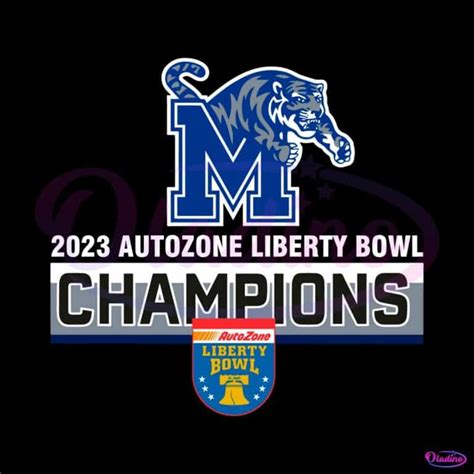 Memphis Tigers 2023 Liberty Bowl Champions SVG