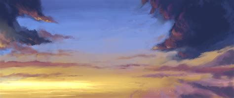 ArtStation - dawn sky practice