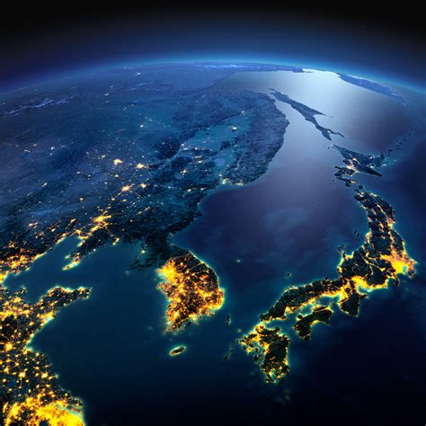 Google Earth Night View North Korea - The Earth Images Revimage.Org