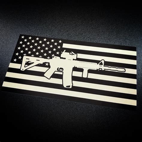 American Flag AR-15 - Sticker