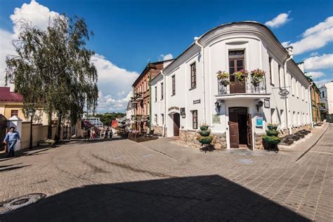 Premium Photo | Minsk old town street cityscape