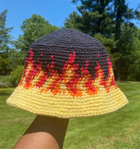 Crochet PATTERN: Flame Bucket Hat Original Pattern - Etsy