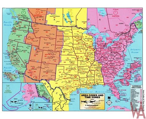 Us Map With Time Zones And Cities – Map Vector