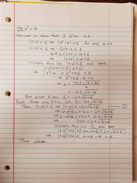 calculus - Epsilon-delta limit proof for quadratic expressions ...