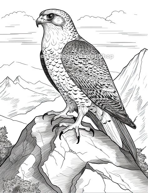 Peregrine Falcon Coloring Page