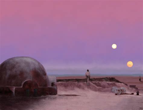 Tatooine Double Sunset by okayokayokok on DeviantArt