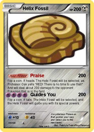 Pokémon Helix Fossil 10 10 - Praise - My Pokemon Card